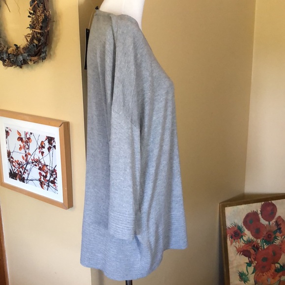 CYRUS Size 2X Scoopneck Ribbed Trim Tunic length Soft Gray Classic $88 NEW - Picture 6 of 16